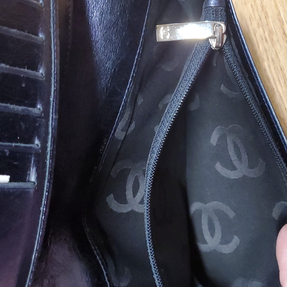 Chanel Blue Quilted Leather Wallet - Picture 4 of 5